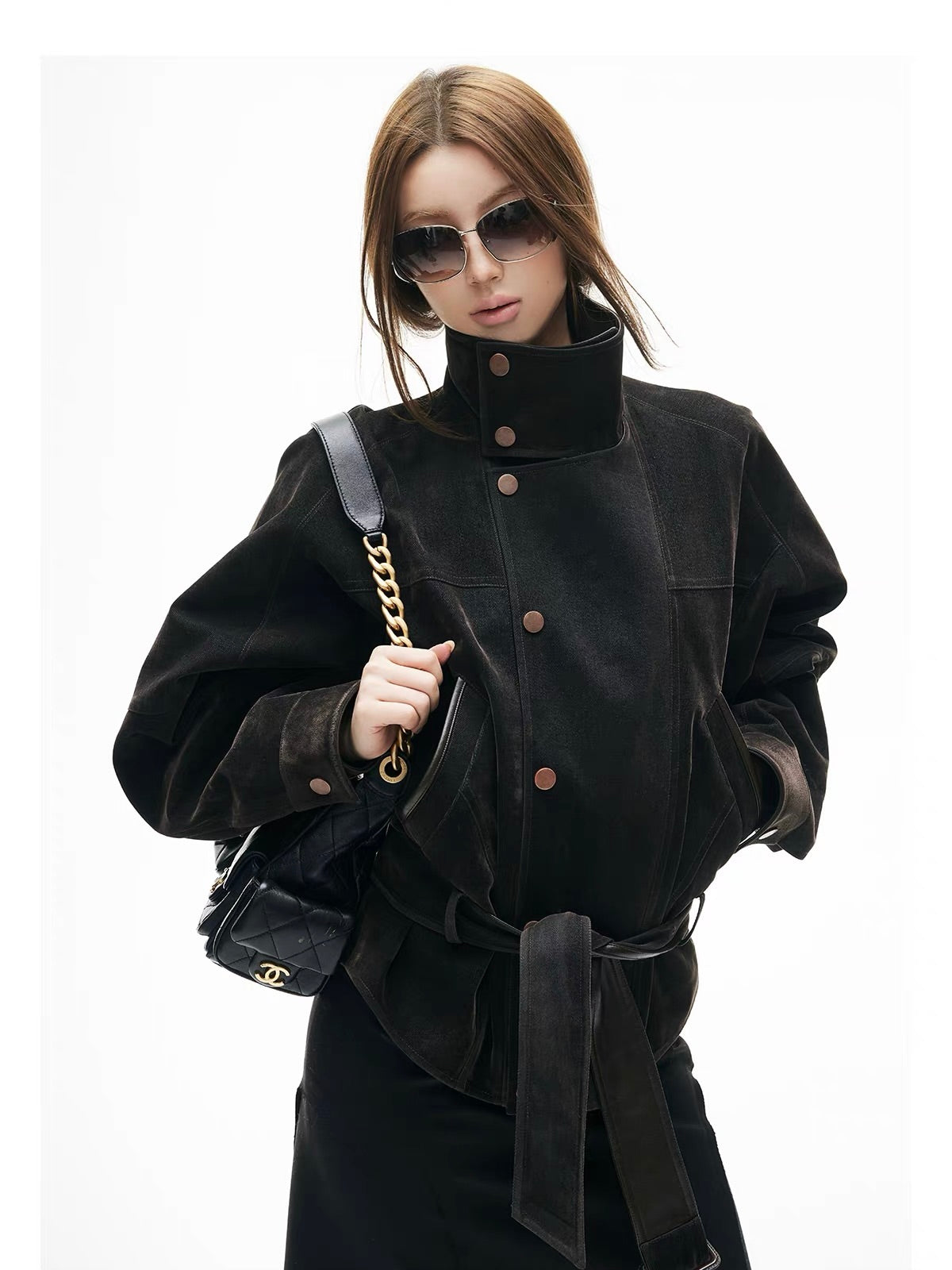 Aveline® Sabine High-Neck Belted Jacket
