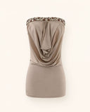 Aveline® Champagne Drape Strapless Mini Dress