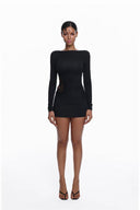 Aveline® Noir Lace Back Mini Dress